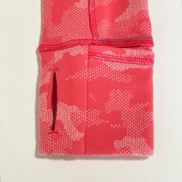 Lululemon Its Rulu Run Cropped Half Zip Heritage Camo Jacquard Raspberry Pink 0 - Picture 14 of 16